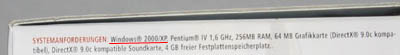 Auf der Kiste sind explizit Windows 2000 und Windows XP als unterstützte Betriebssysteme angegeben