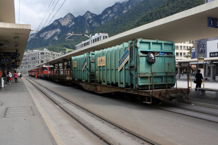 Güterverkehr auf der Arosabahn